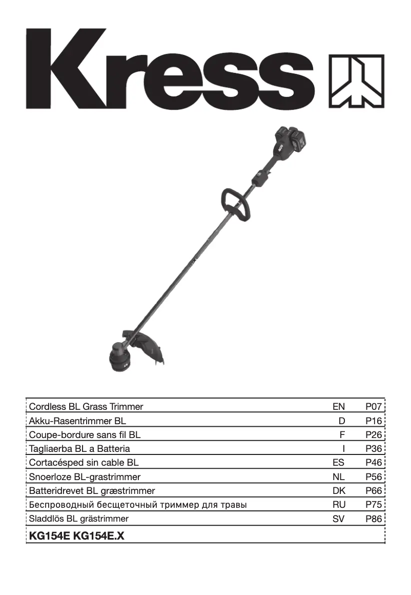 First page image of the manual for KG154E.9