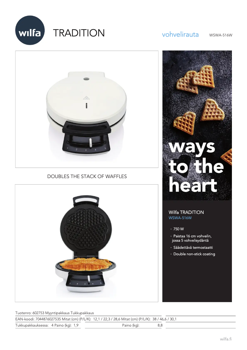 Image de la première page du manuel de l'appareil WSWA-516W