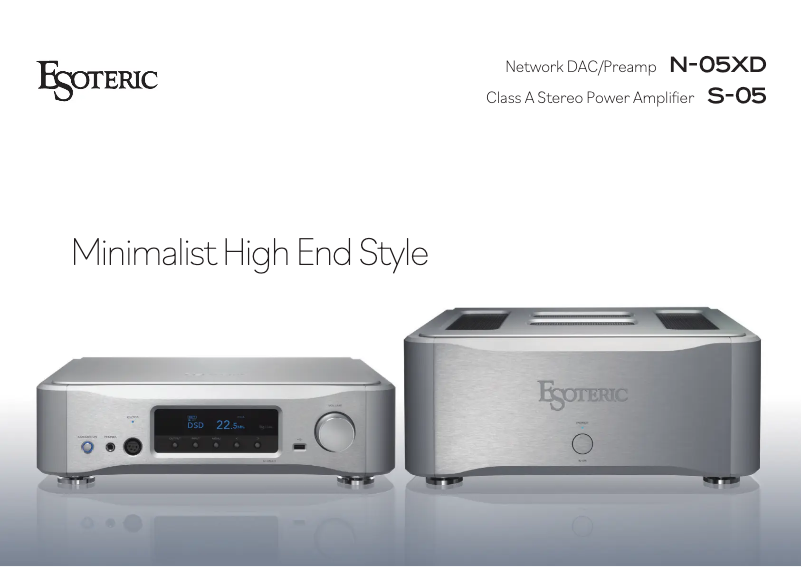 Page 1 of the manual Brochure Esoteric N-05XD