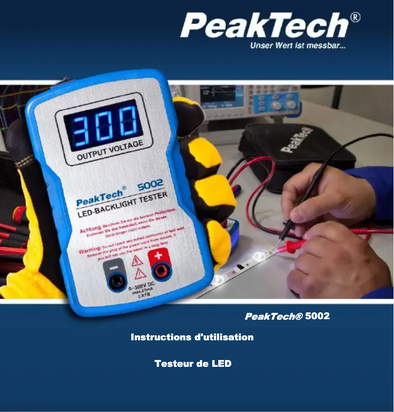 Page 1 of the manual User Manual PeakTech 5002