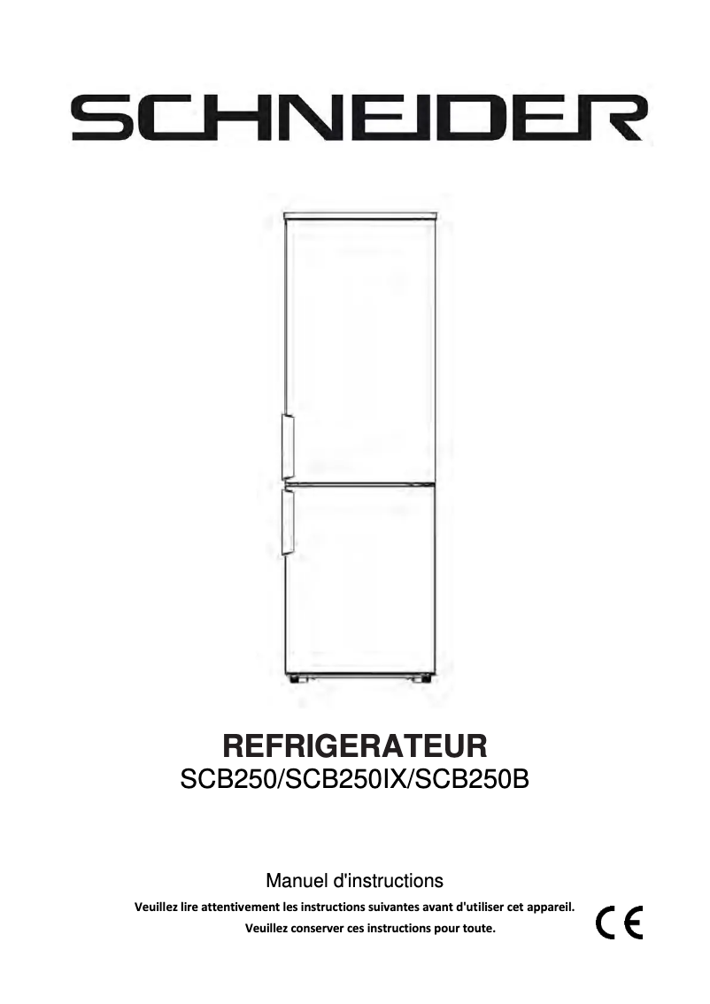 Page 1 of the manual User Manual Schneider SCB250