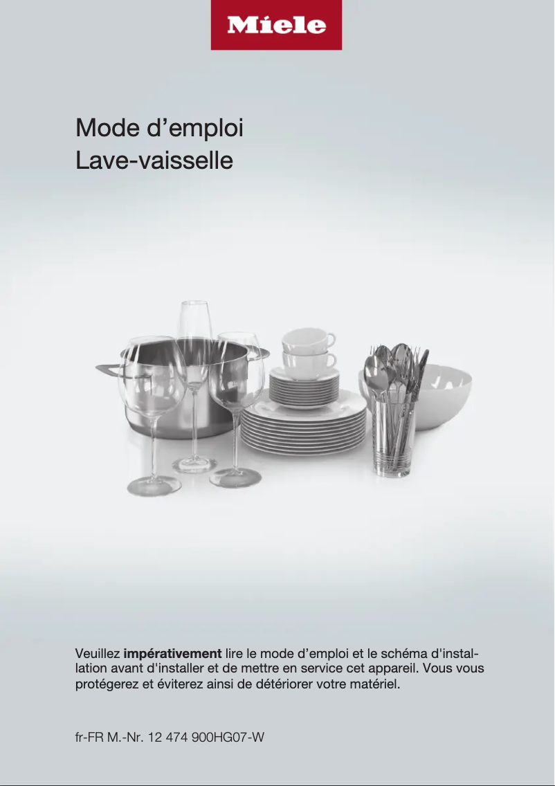Page 1 of the manual User Manual Miele G 7600 SCU AutoDos