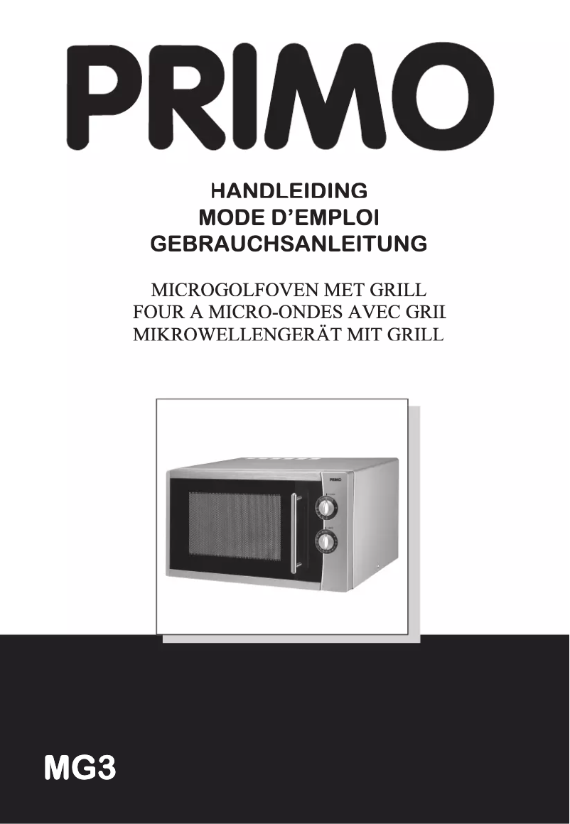 Page 1 of the manual User Manual Primo MG3