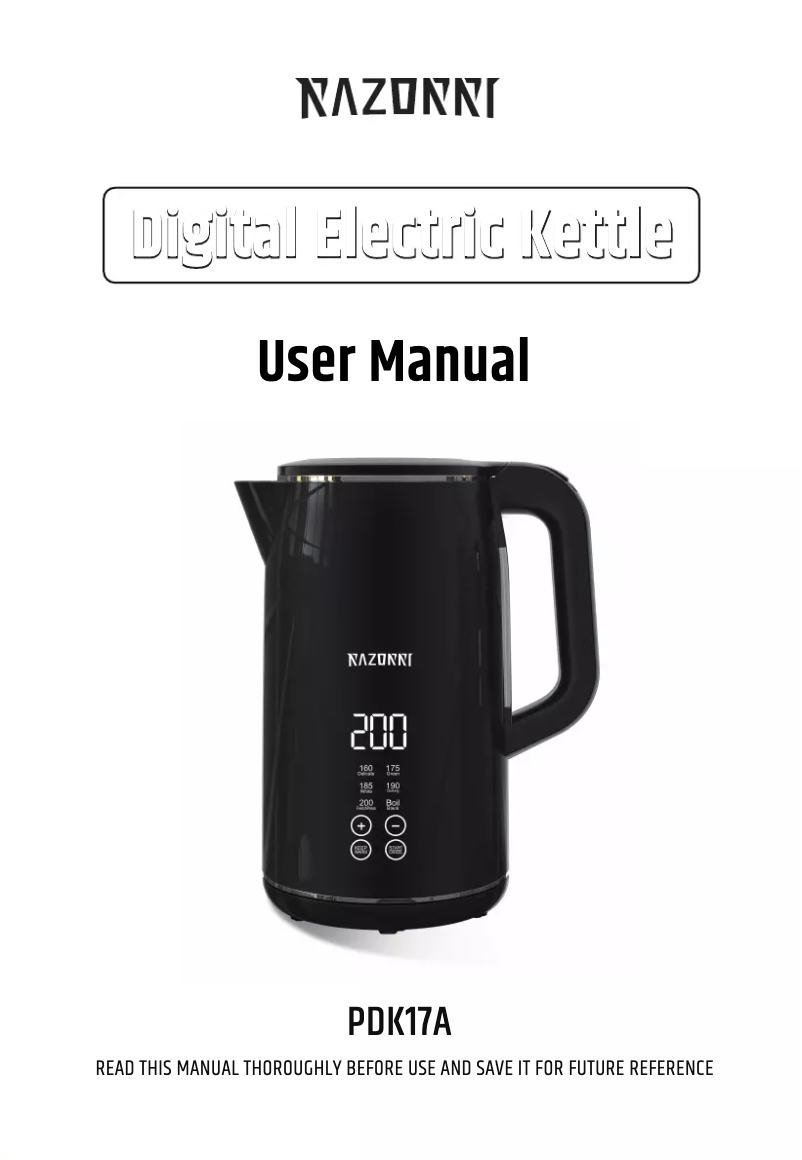 First page image of the manual for PDK17A