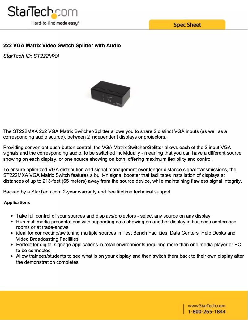 Image de la première page du manuel de l'appareil ST222MXA