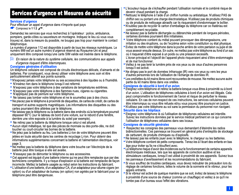 Page 1 de la notice Manuel utilisateur NEC N400i