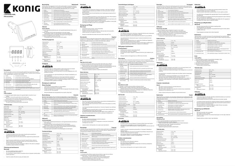 First page image of the manual for CSFMTRANS100BL