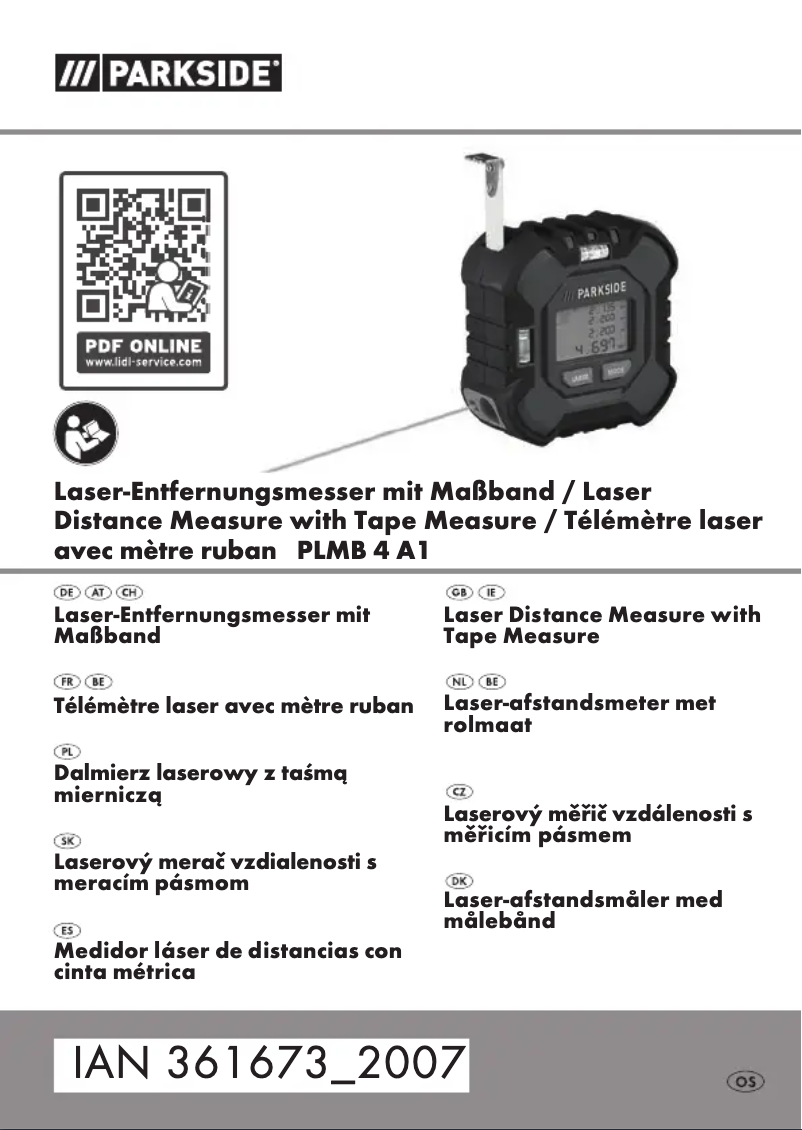 First page image of the manual for PLMB 4 A1
