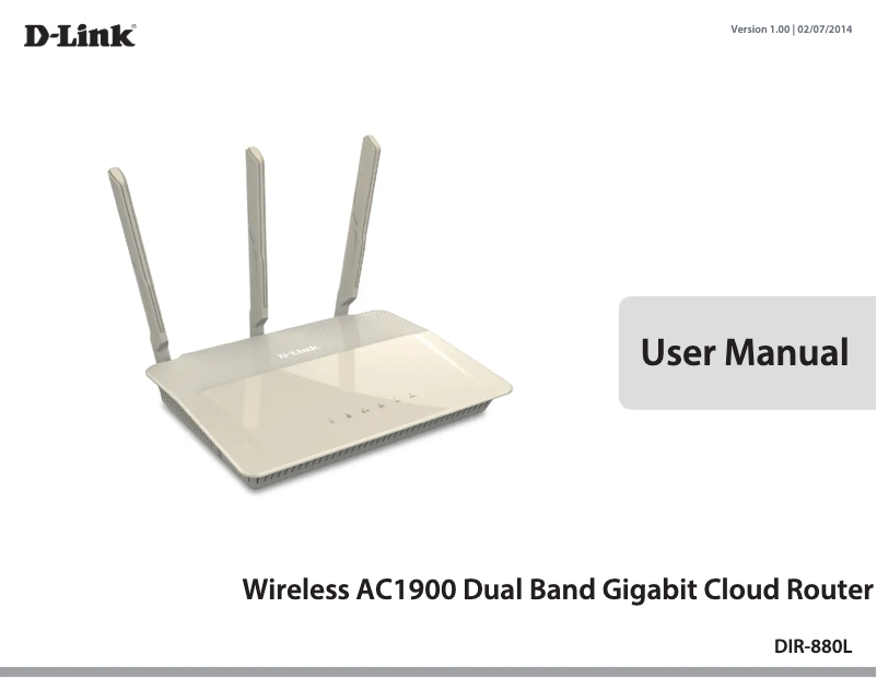 Page 1 de la notice Manuel utilisateur D-Link AC1900