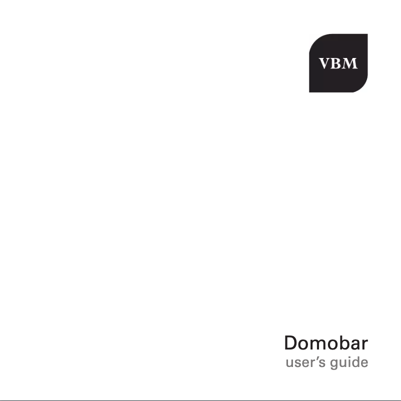 First page image of the manual for Domobar