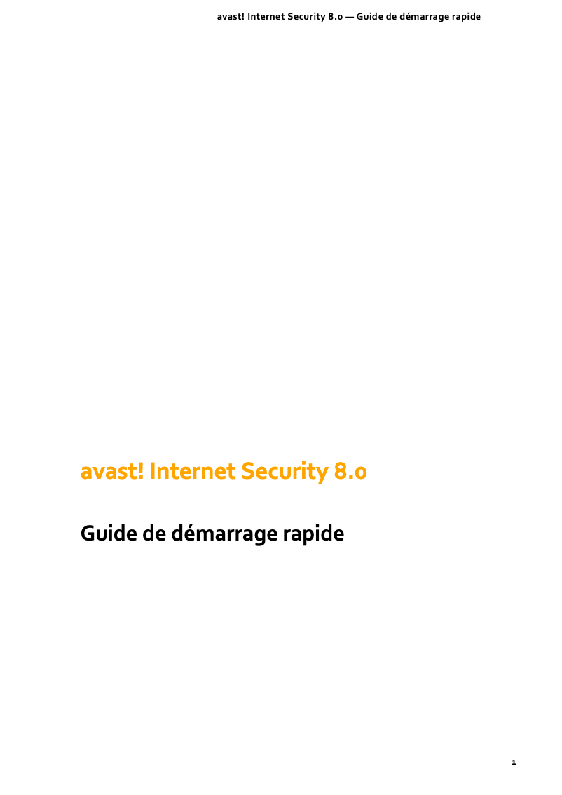 Image de la première page du manuel de l'appareil Internet Security 8.0