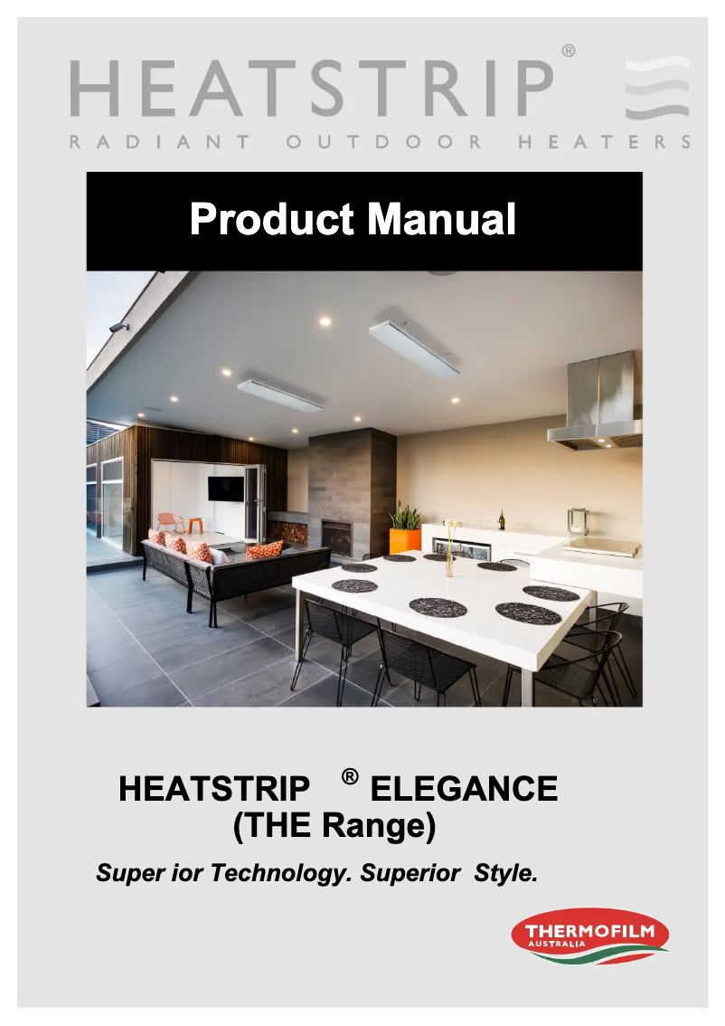 Page 1 of the manual User Manual Heatstrip Elegance THE2400R