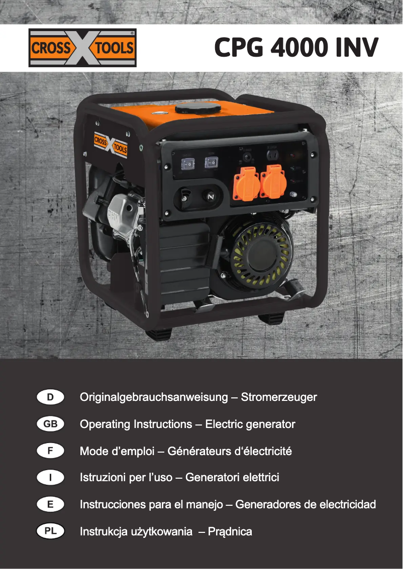 First page image of the manual for CPG 4000 INV