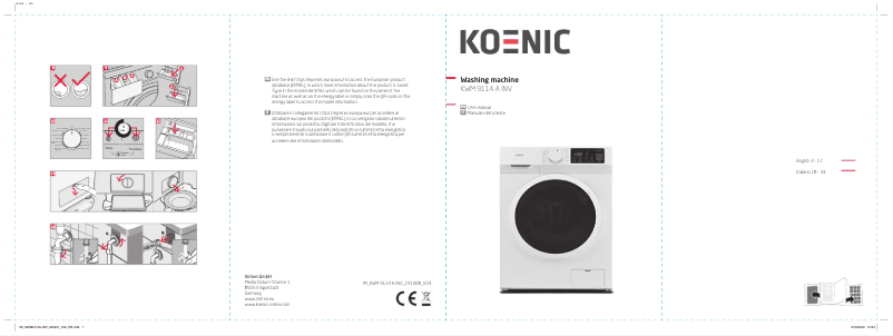 Page 1 of the manual User Manual Koenic KWM 9114 A INV
