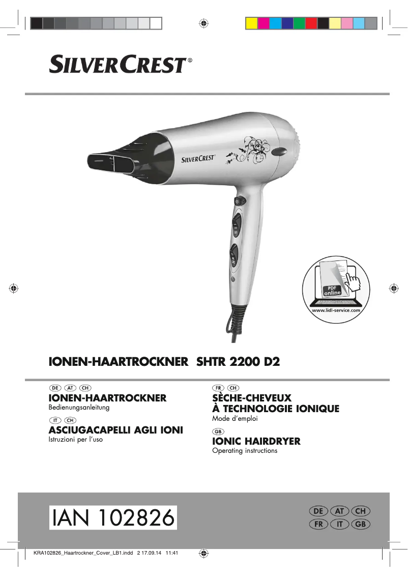 Page 1 of the manual User Manual SilverCrest SHTK 2000 C1
