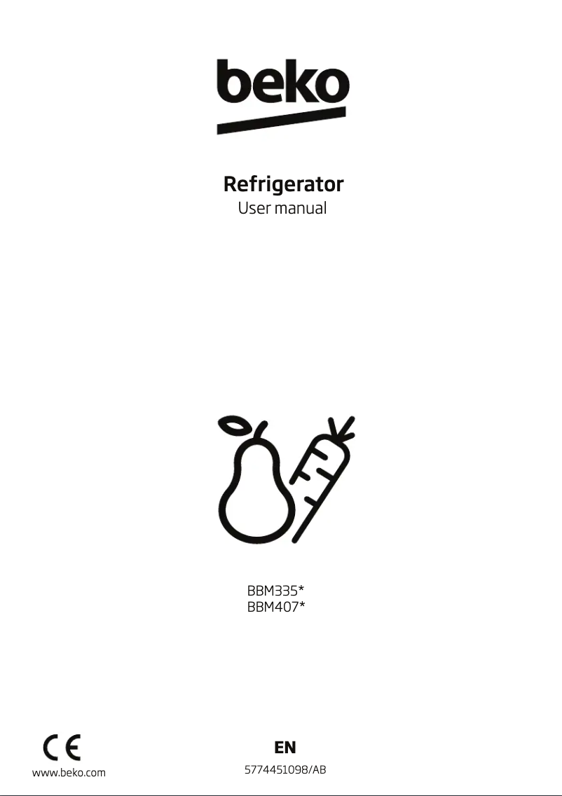 Page 1 of the manual User Manual Beko BBM407PX1