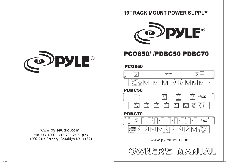 Page 1 of the manual User Manual Pyle PDBC70