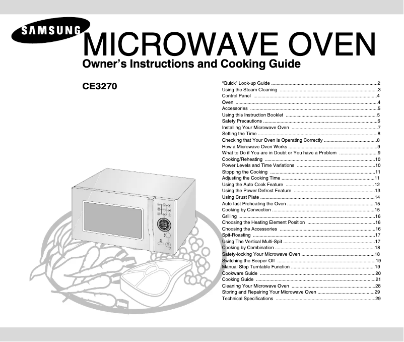 First page image of the manual for CE3270
