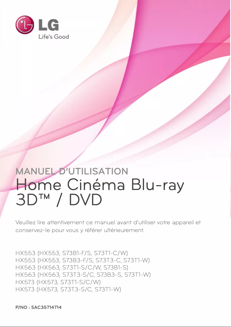 First page image of the manual for HX553