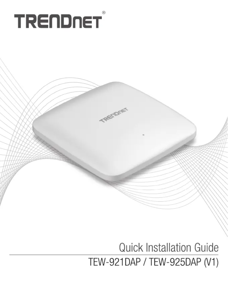 First page image of the manual for TEW-921DAP