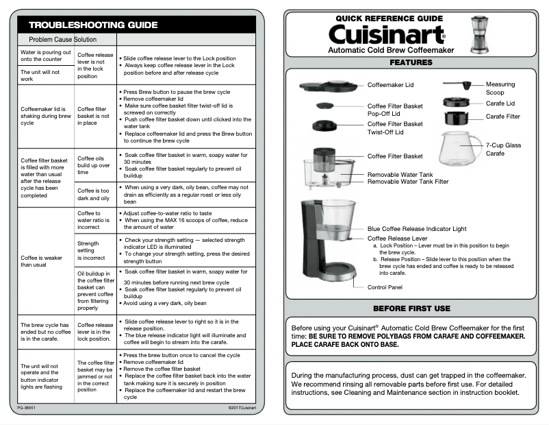 Page 1 of the manual User Manual Cuisinart DCB-10