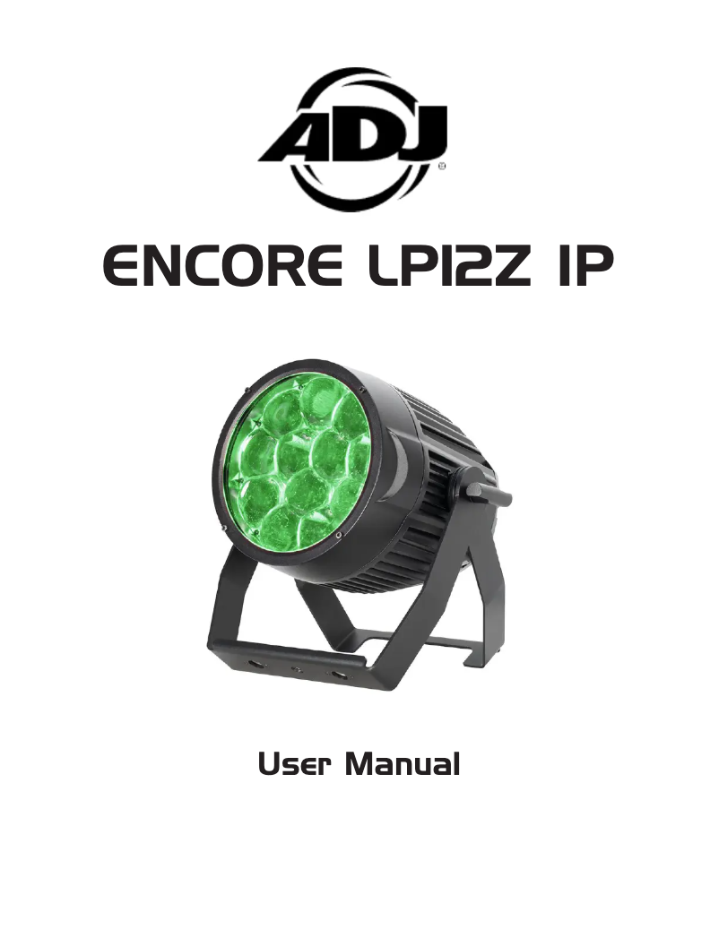 First page image of the manual for Encore LP12Z IP