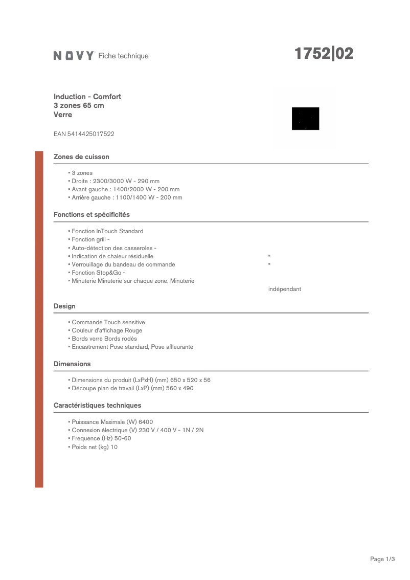 First page image of the manual for Confort 1752