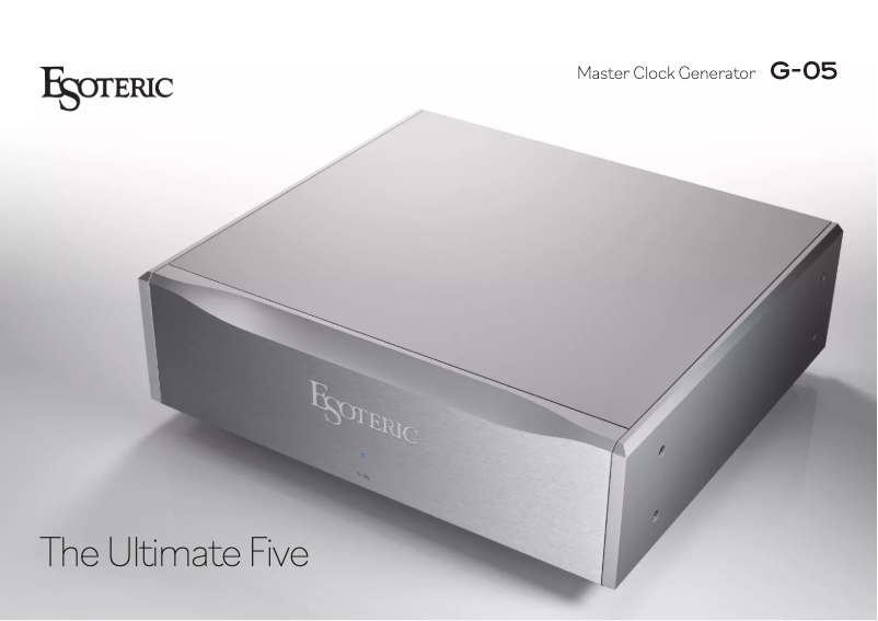 Page 1 of the manual Brochure Esoteric G-05