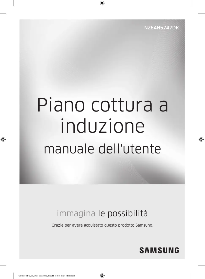 Page 1 of the manual User Manual Samsung NZ64H5747DK