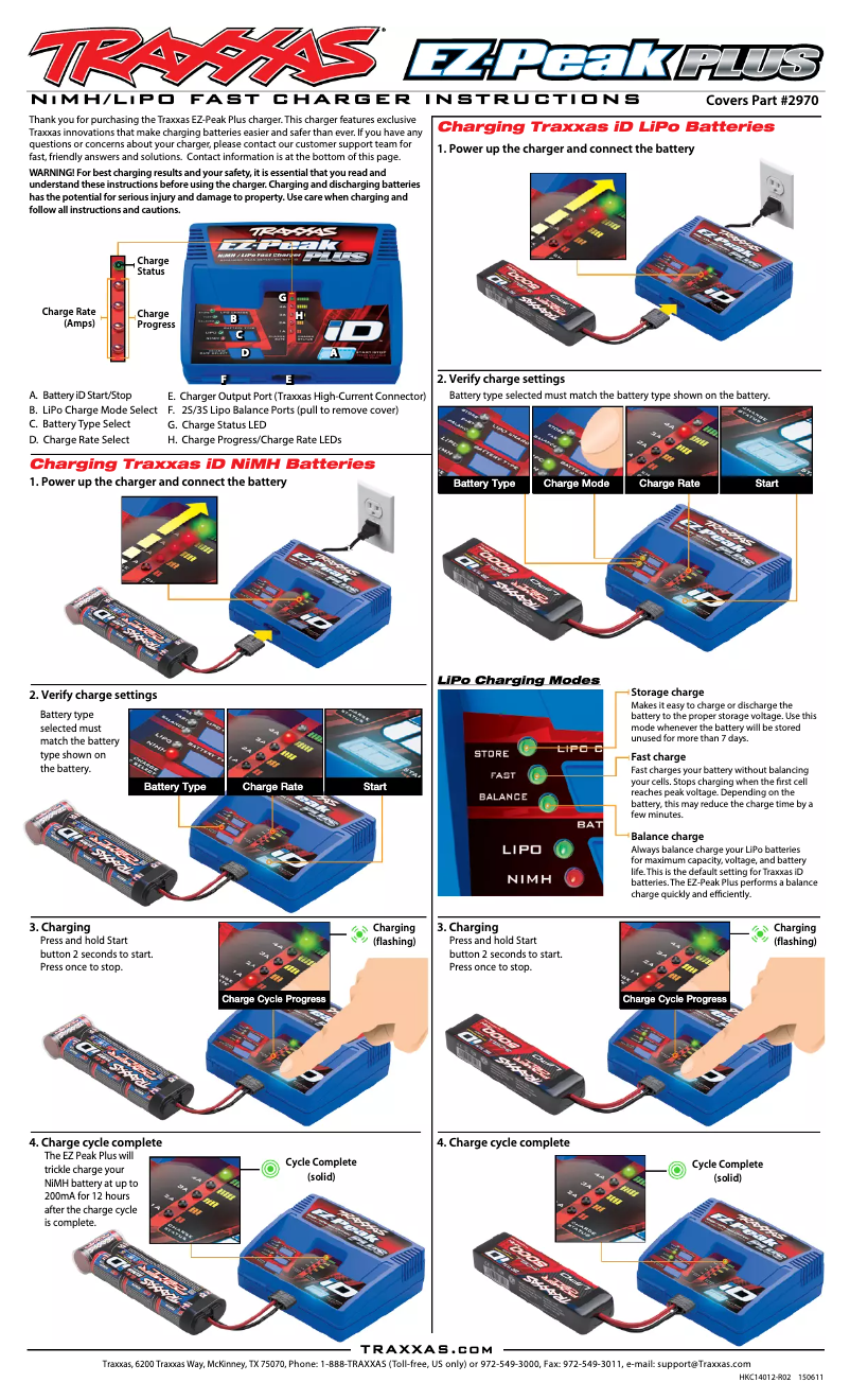 Page 1 of the manual User Manual Traxxas EZ-Peak Plus