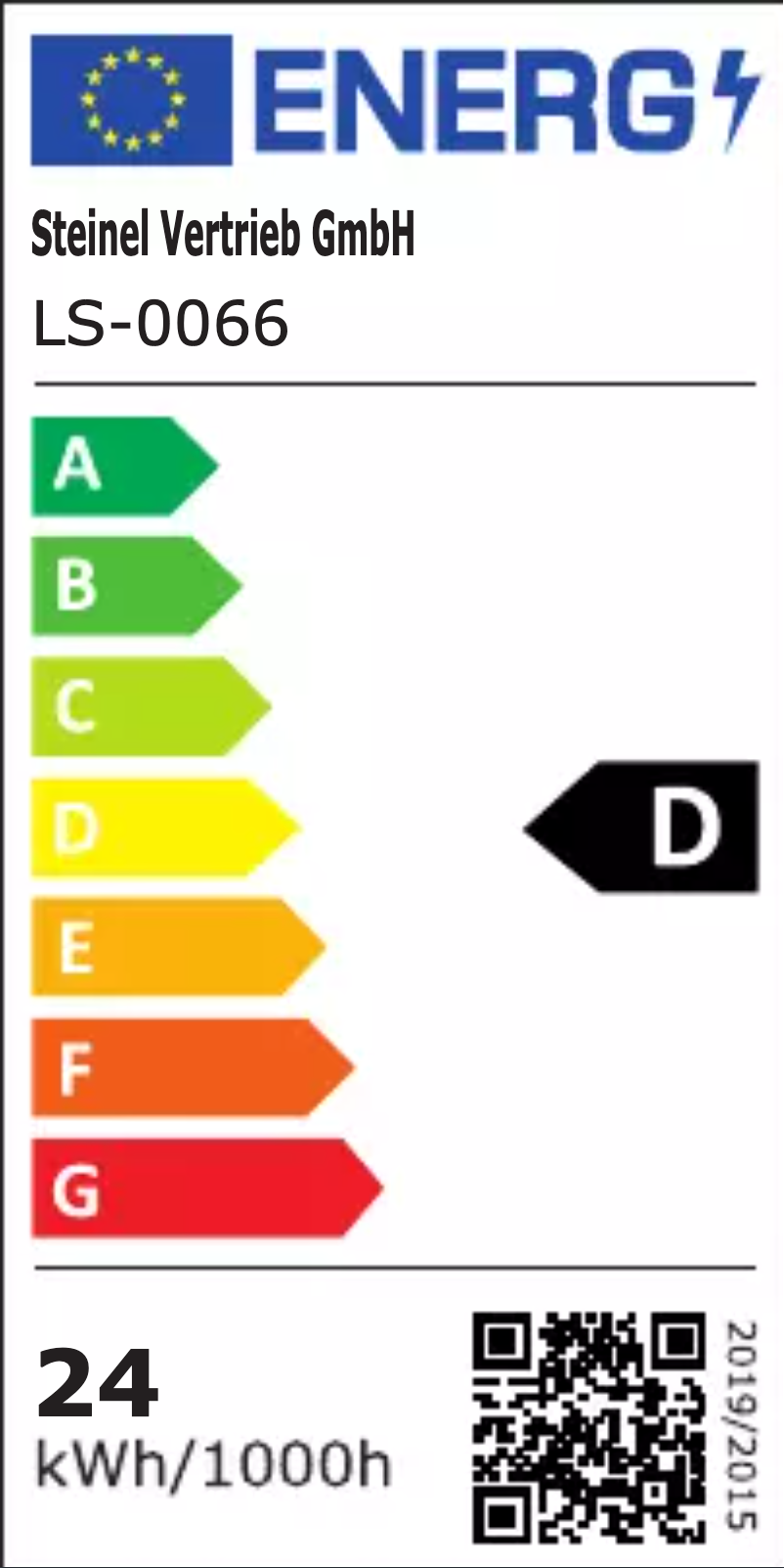 Page 1 of the manual Energy Label Steinel RS PRO R30 Q Plus SC