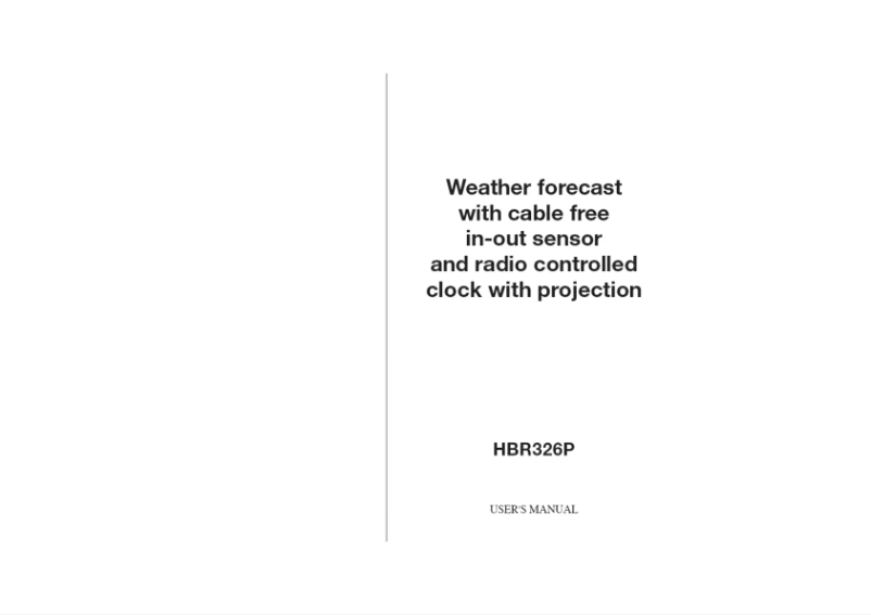 Page 1 of the manual User Manual Irox HBR326P