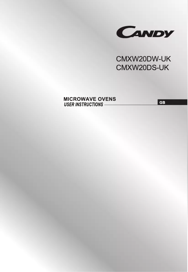First page image of the manual for CMXW20DW-UK