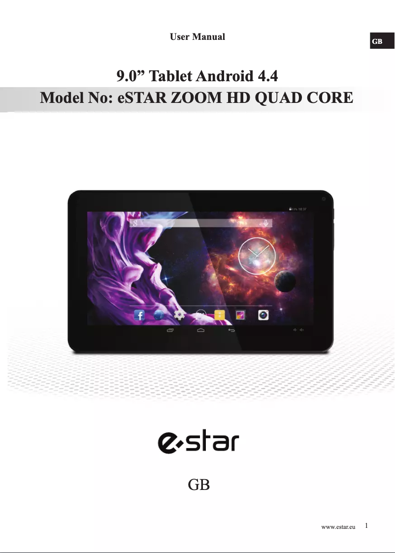 First page image of the manual for MID9044