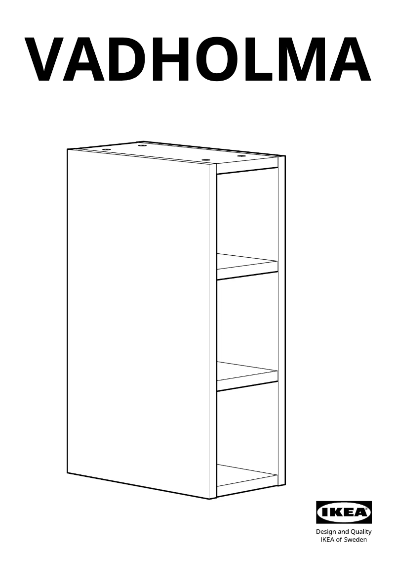 First page image of the manual for VADHOLMA 403.743.37