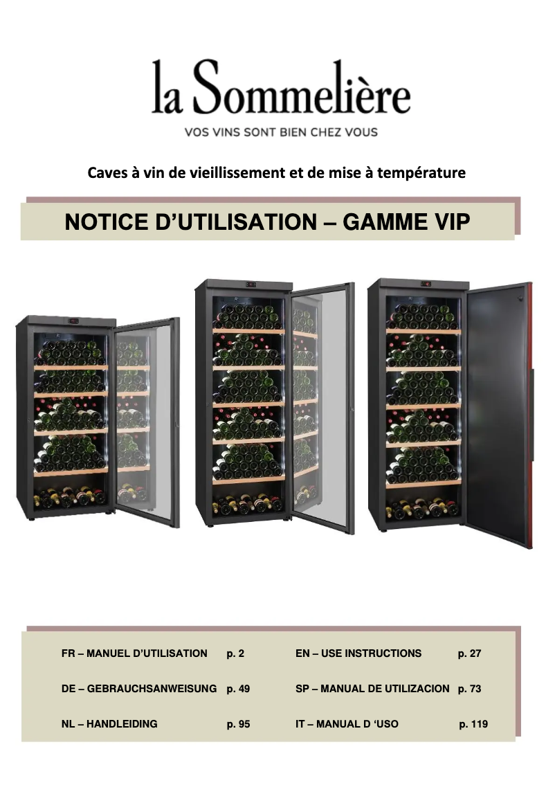 First page image of the manual for VIP280V