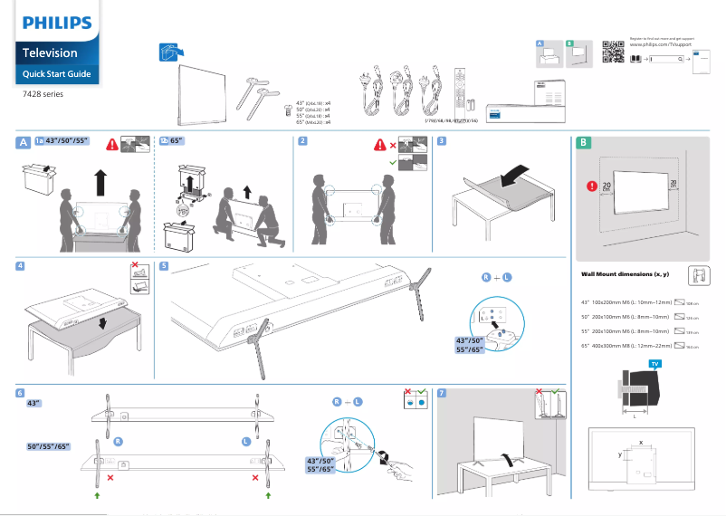 First page image of the manual for 65PUT7428