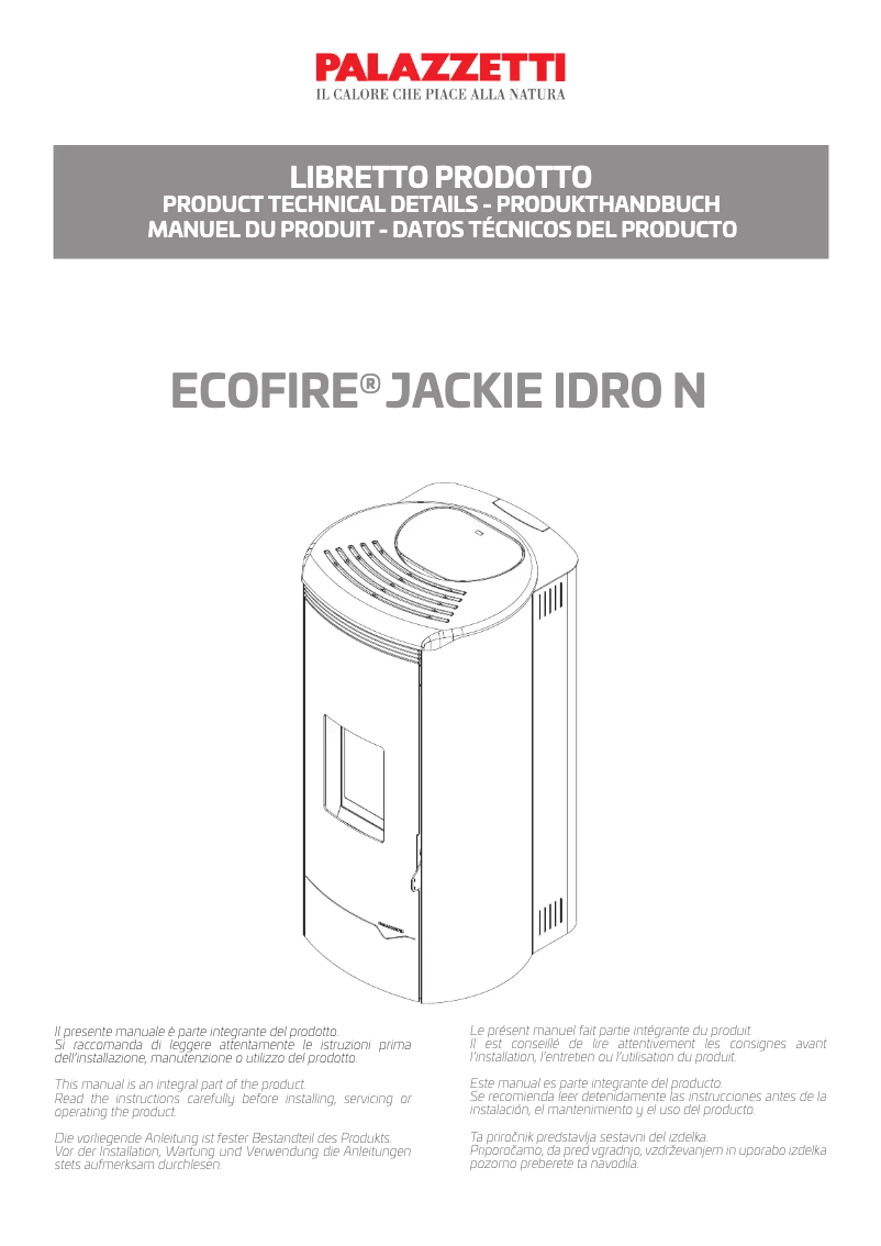 First page image of the manual for JACKIE IDRO 14N