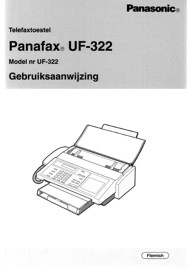 First page image of the manual for Panafax UF-322