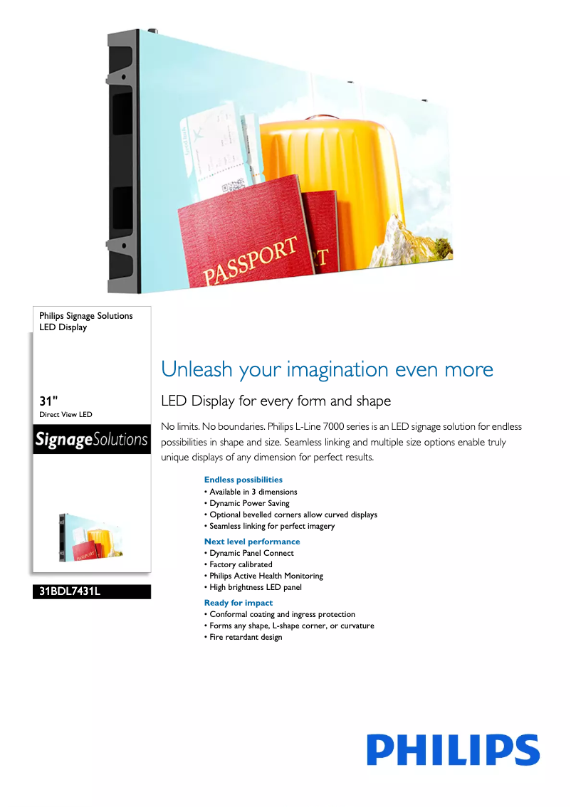 First page image of the manual for 31BDL7431L