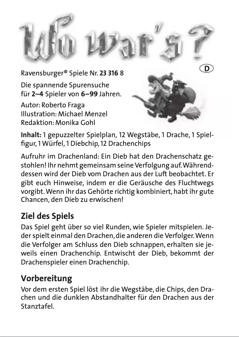 Image de la première page du manuel de l'appareil Wo war's?