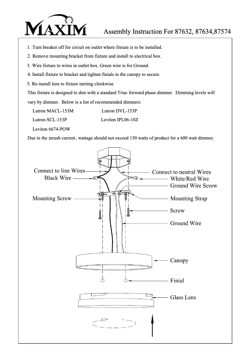 First page image of the manual for 87634C