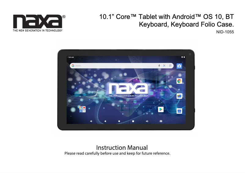 Page 1 of the manual User Manual Naxa NID-1055