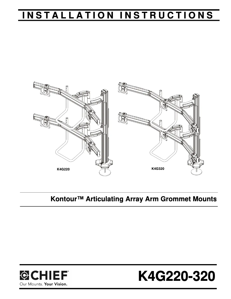 Page 1 of the manual User Manual Chief K4G320B