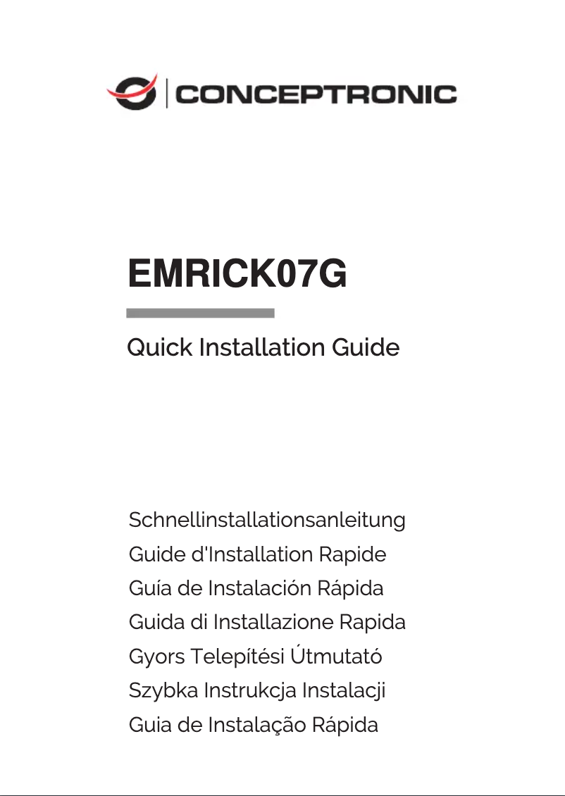 Page 1 of the manual User Manual Conceptronic EMRICK07G