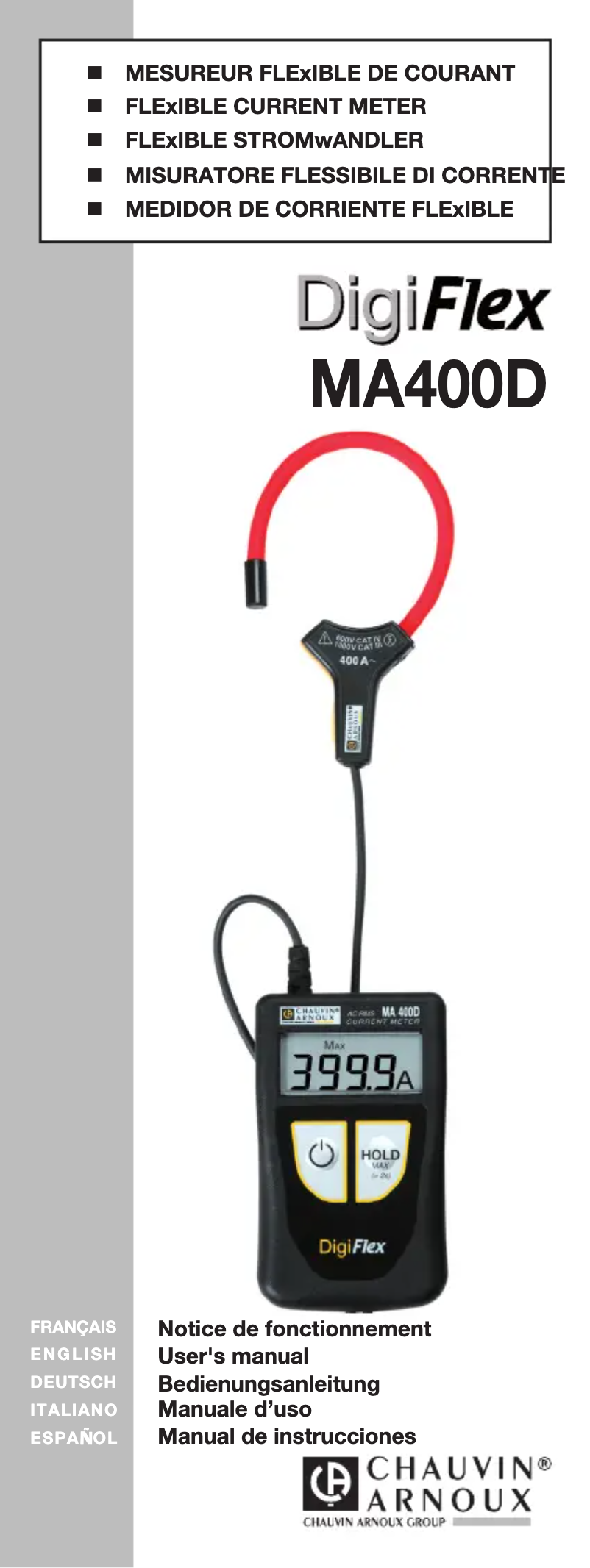 First page image of the manual for DigiFlex MA400D