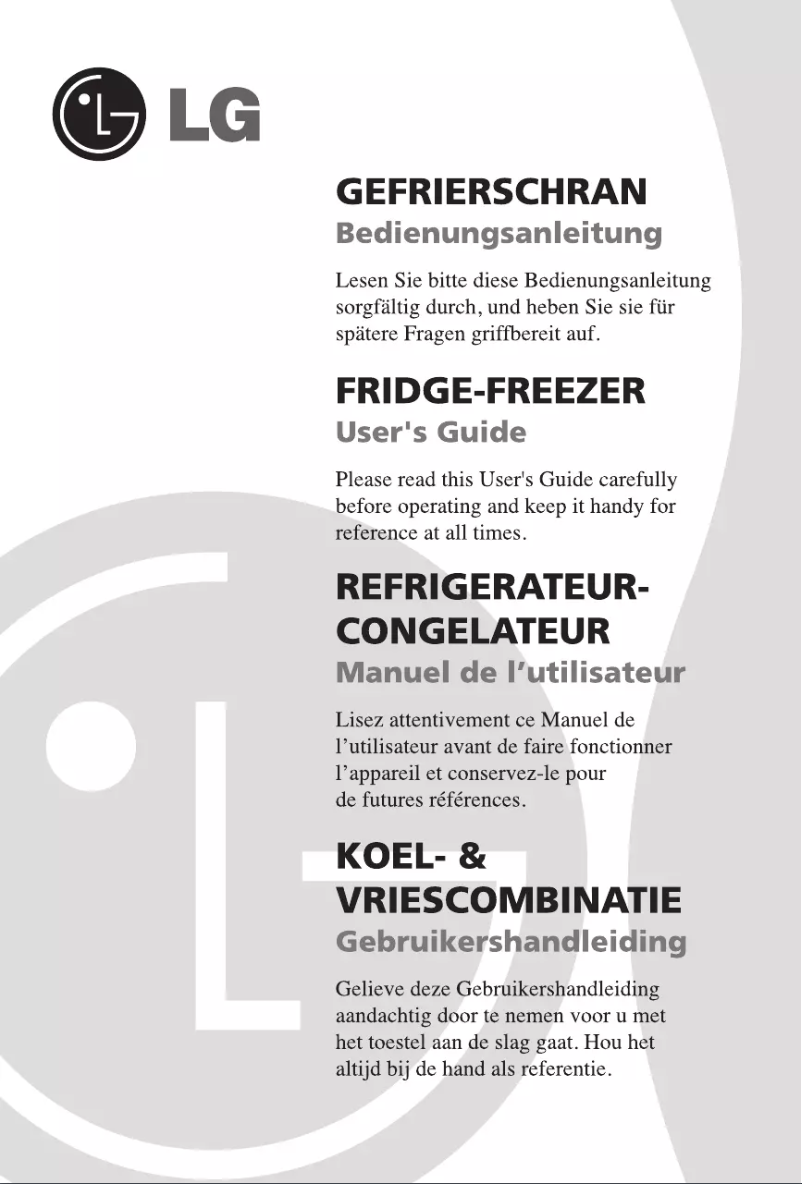Page 1 of the manual User Manual LG GC-254SQW