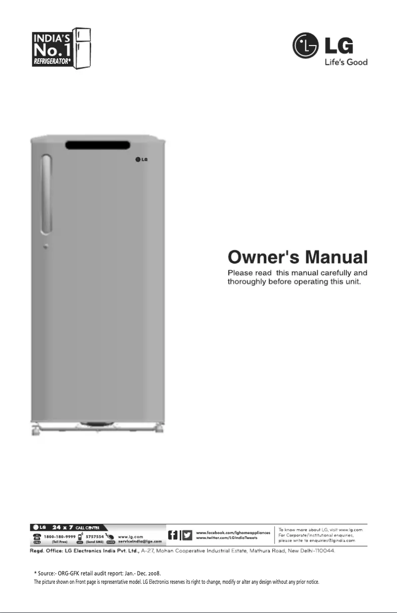 Page 1 of the manual User Manual LG GL-225BME5