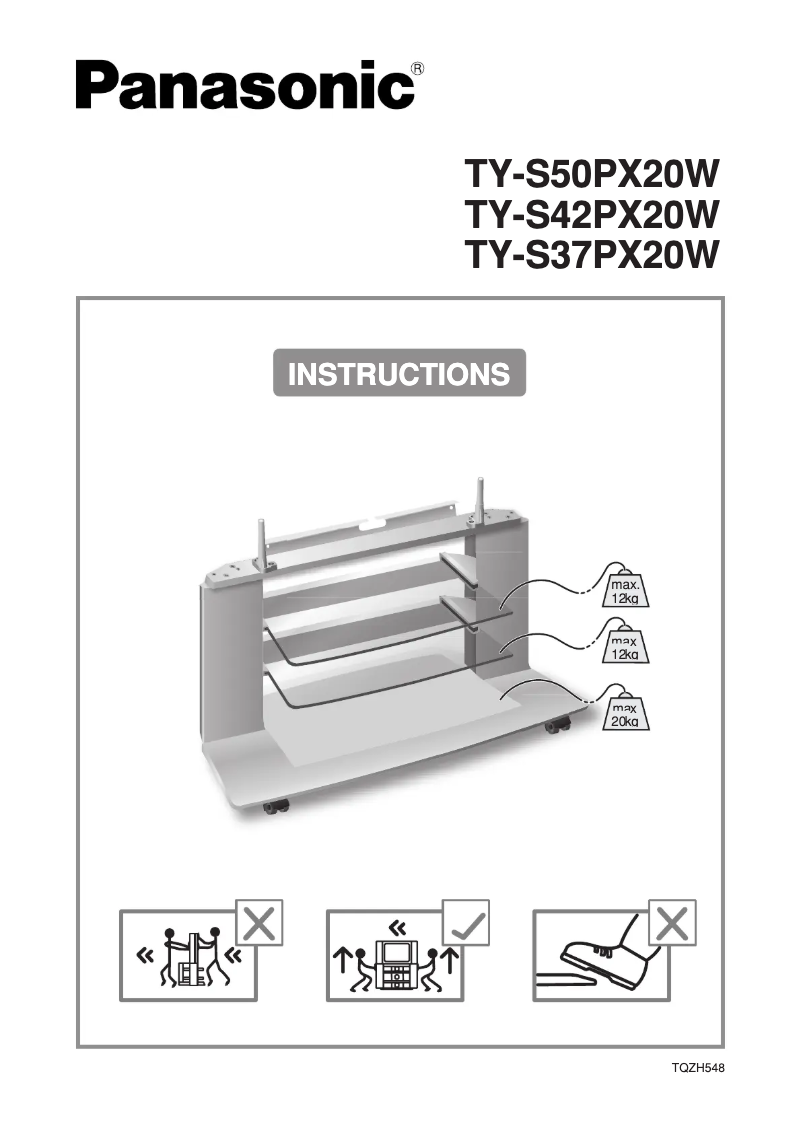 First page image of the manual for TY-S42PX20W