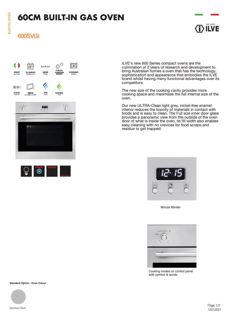First page image of the manual for 600SVGI
